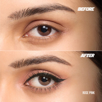 KIRO 3 In 1 Eye Stack - Eyeshadow + Eyeliner + Mascara - 04 Rose Pink Metallic Matte Trio