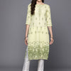 Dhiyona IE Ethnic Motifs Foil Printed Straight Kurta