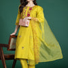 Indyancart IE Women Floral Embroidered Thread Work Kurta With Trousers & Dupatta