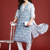 Dhiyona IE Floral Printed Pure Cotton Kurta with Trousers & With Dupatta
