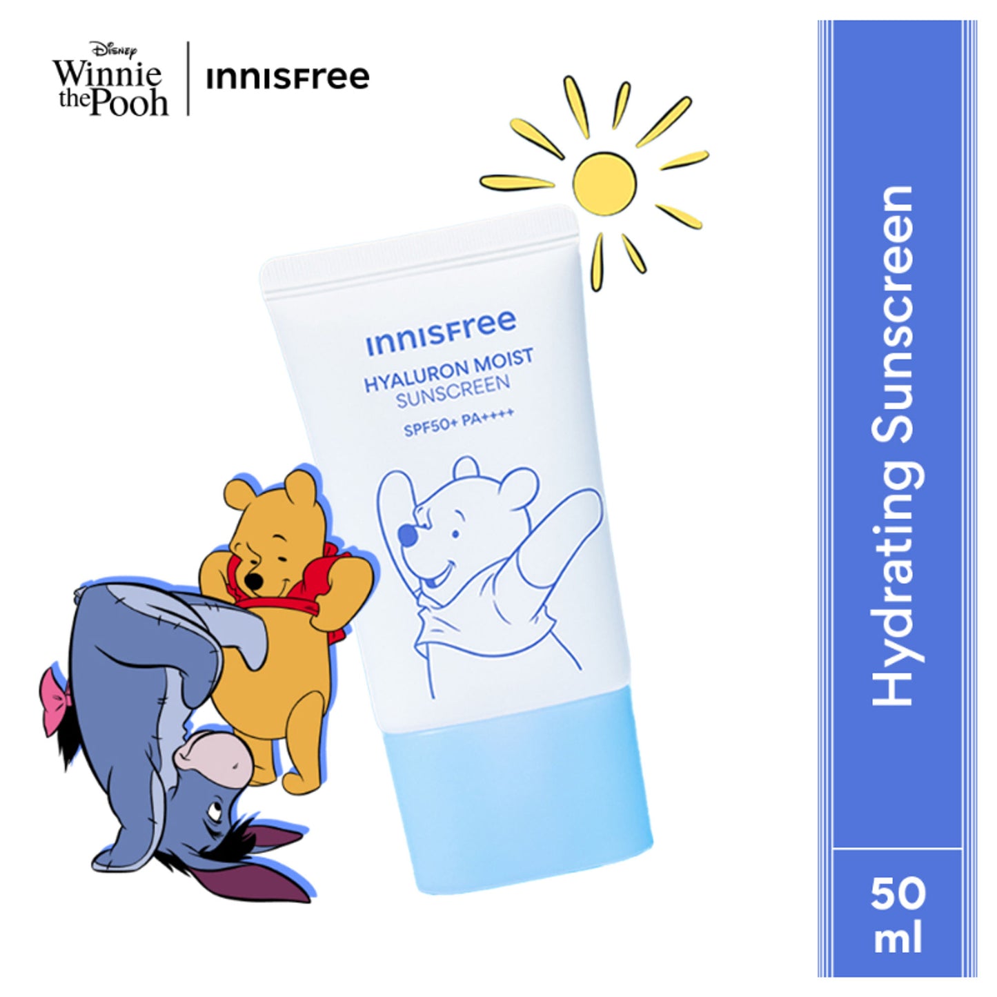 Innisfree Hyaluron Moist Sunscreen SPF 50+ PA++++, Lightweight UV Protection