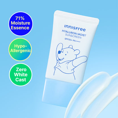 Innisfree Hyaluron Moist Sunscreen SPF 50+ PA++++, Lightweight UV Protection