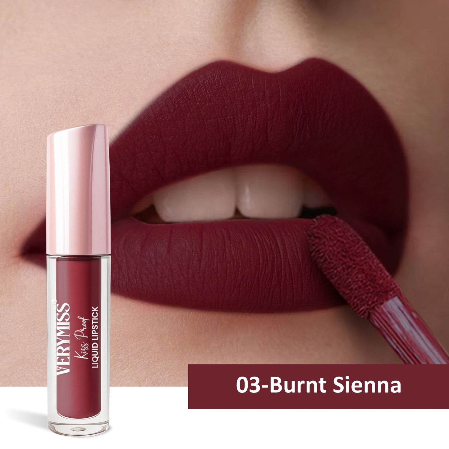 VERYMISS Kiss Proof Liquid Lipstick - 03 Burnt Sienna