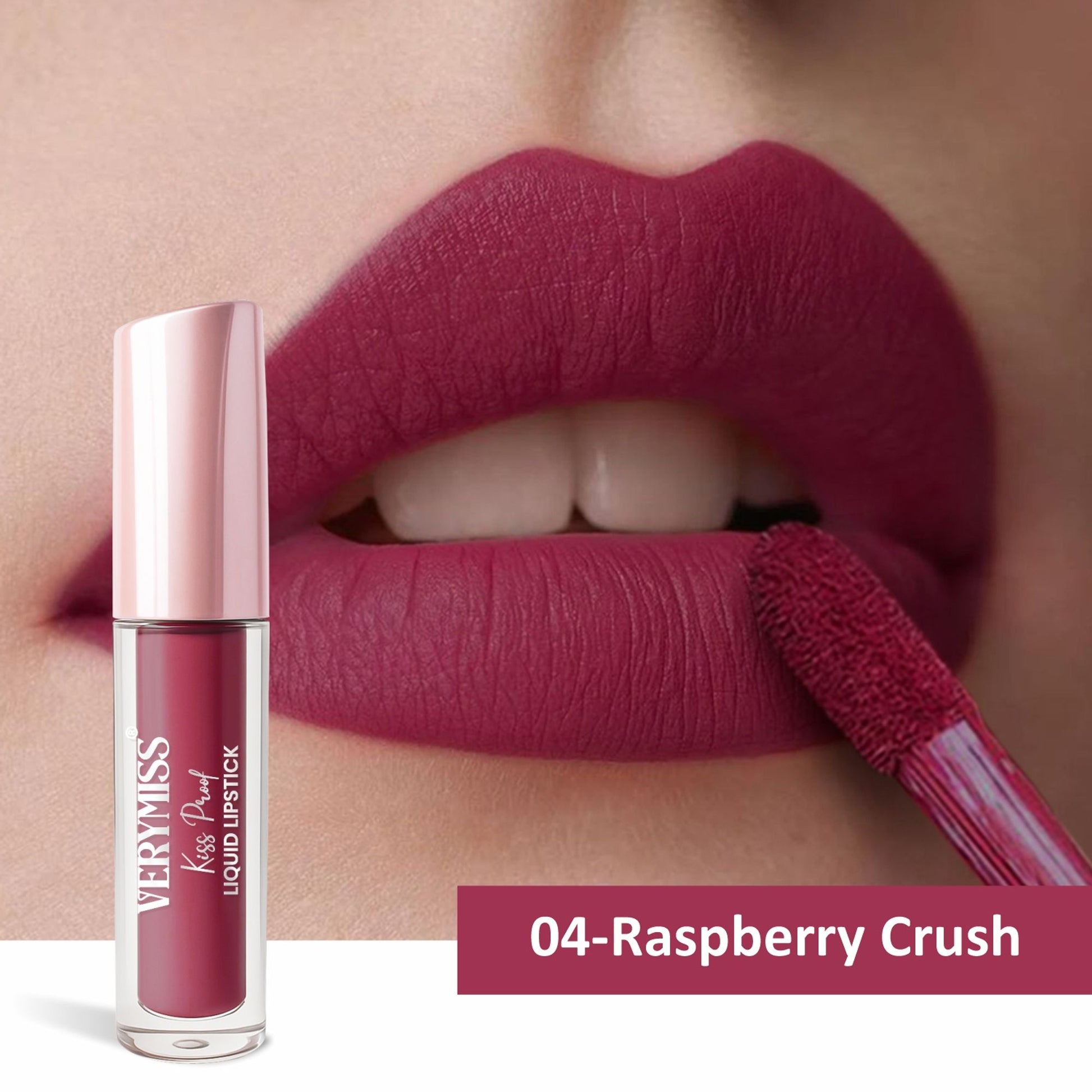 VERYMISS Kiss Proof Liquid Lipstick - 04 Raspberry Crush