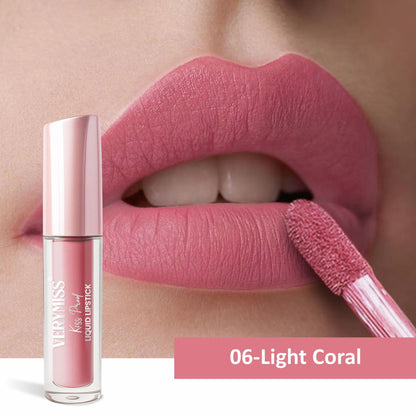 VERYMISS Kiss Proof Liquid Lipstick - 06 Light Coral
