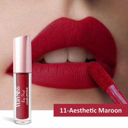 VERYMISS Kiss Proof Liquid Lipstick - 11 Aesthetic Maroon