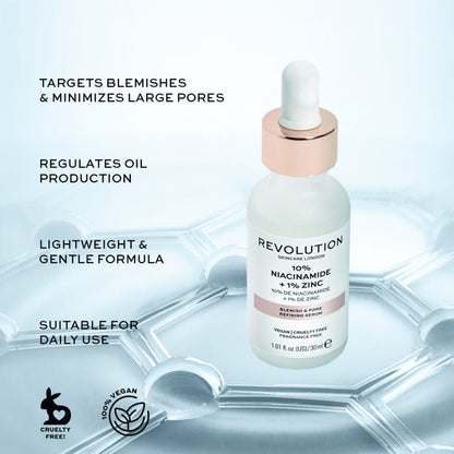 Makeup Revolution Skincare Blemish and Pore Refining Serum - 10% Niacinamide + 1% Zinc