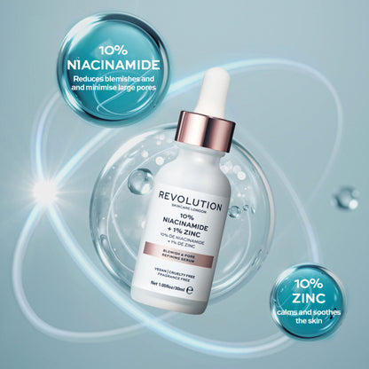Makeup Revolution Skincare Blemish and Pore Refining Serum - 10% Niacinamide + 1% Zinc