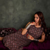 Dhiyona IE Floral Printed V-Neck Pure Cotton Straight Kurta With Salwar