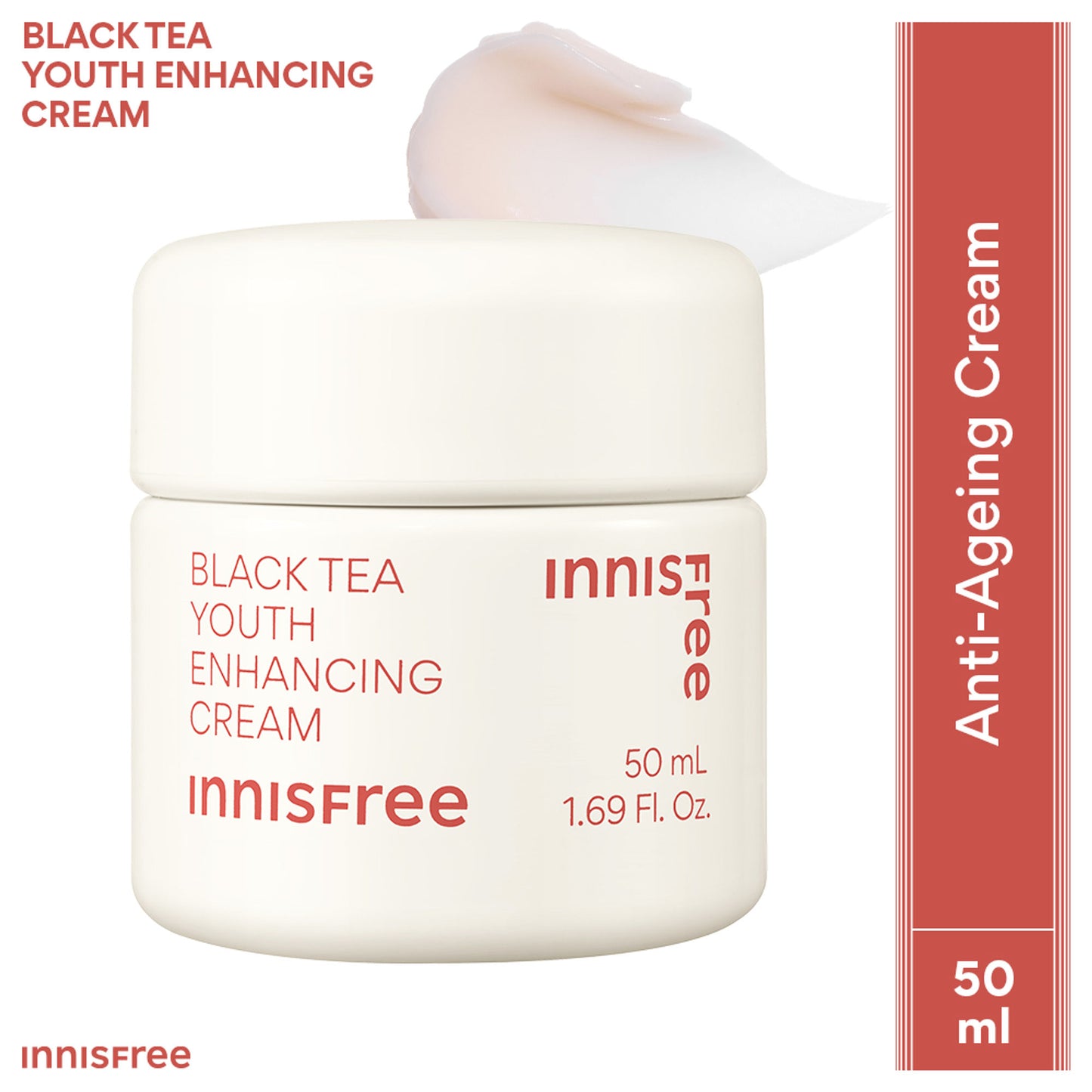 Innisfree Black Tea Youth Enhancing Cream For Anti-Aging & Improving Textured Skin