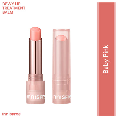 Innisfree Dewy Tint Lip Balm Baby Pink - Hydrating & Glossy Finish With Hyaluronic Acid - Baby Pink
