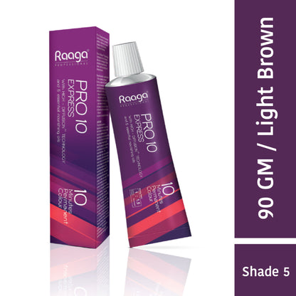 Raaga Professional Pro 10 Express Permanent Hair Colour - Light Brown