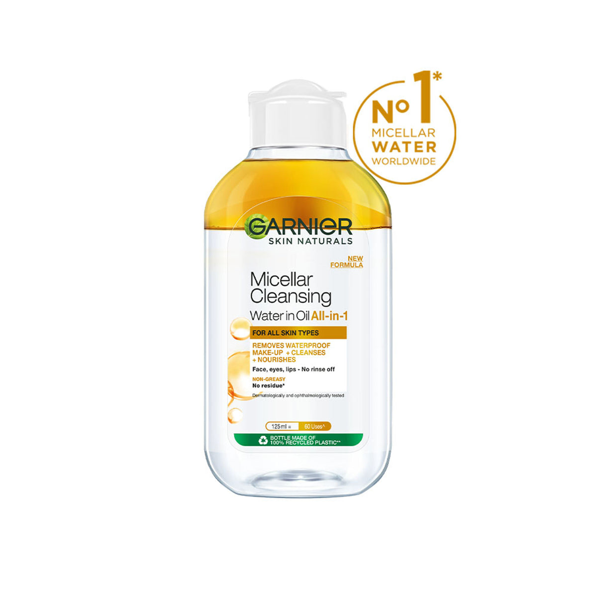 Garnier Skin Naturals Micellar Oil-Infused Cleansing Water For Cleansing & Make-Up Remover | 125ml