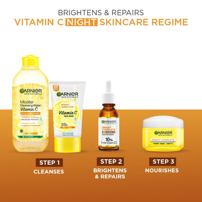 Garnier Bright Complete Vitamin C+ Serum with 10% Pure Vitamin C to Repair & Brighten Skin