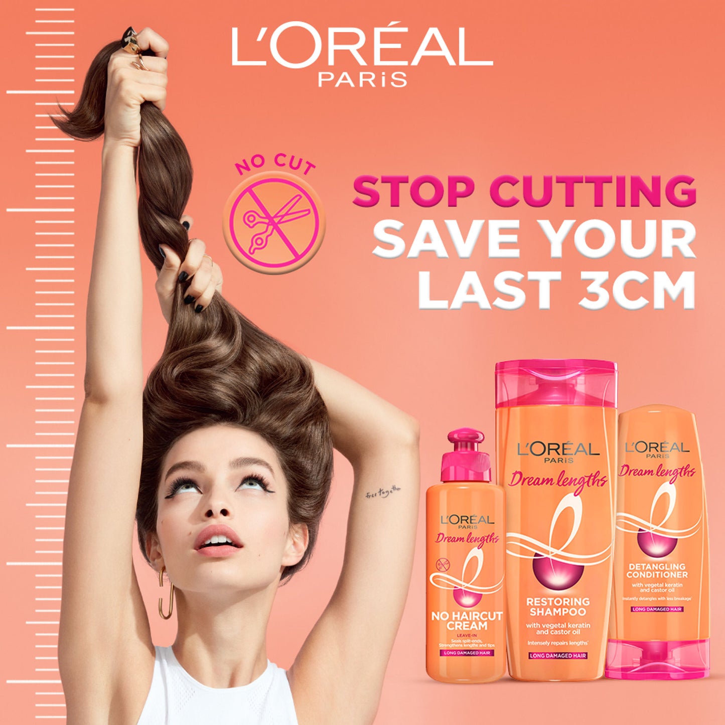 L'Oreal Paris Dream Lengths Detangling Conditioner For Long Damaged Hair