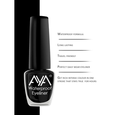 AYA 24 Hrs Long Lasting & Waterproof Eyeliner - Black