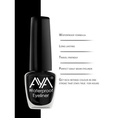 AYA 24 Hrs Long Lasting & Waterproof Eyeliner - Black