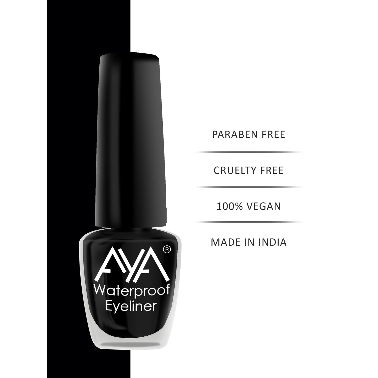AYA 24 Hrs Long Lasting & Waterproof Eyeliner - Black