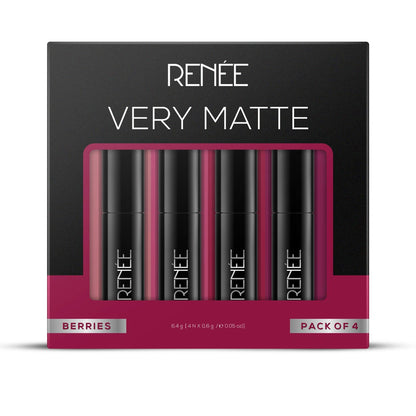 RENEE Very Matte Lipstick Combo of 4 - Berries