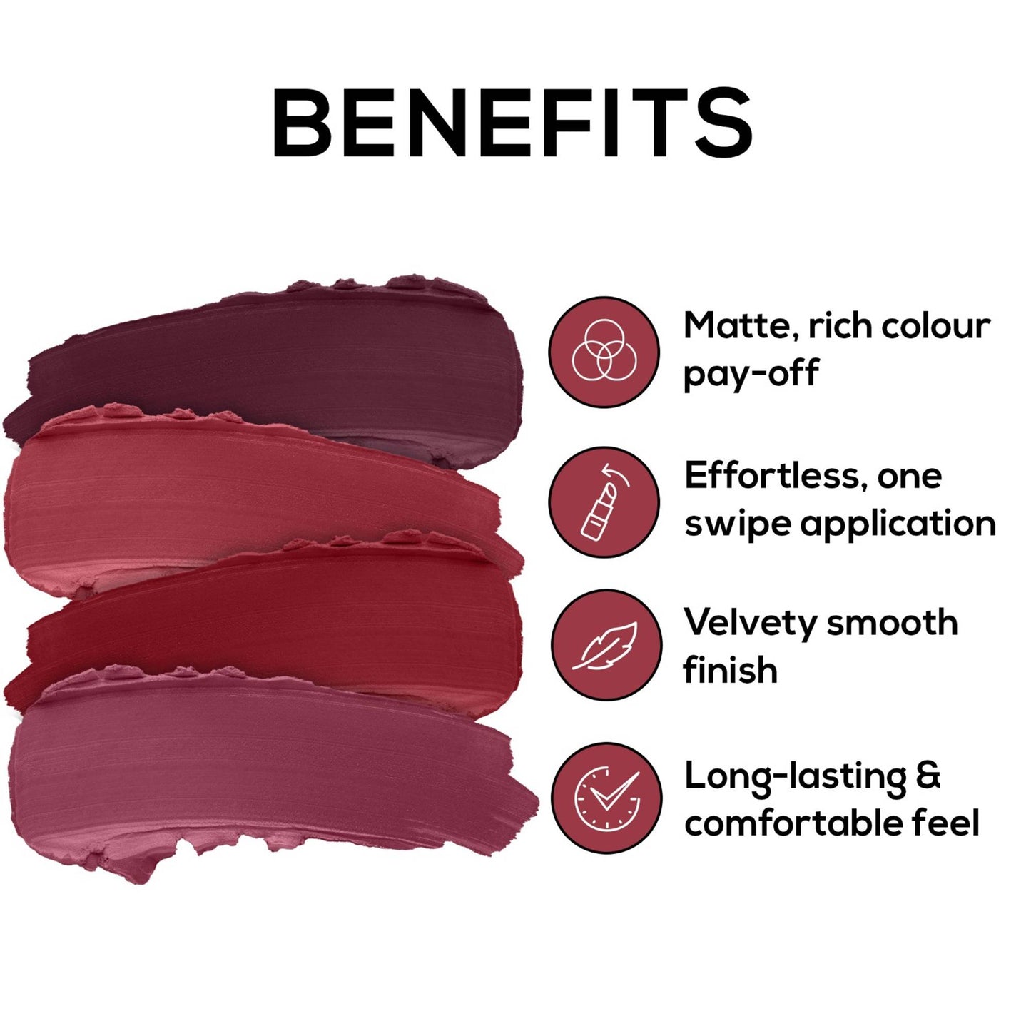 RENEE Very Matte Lipstick Combo of 4 - Berries