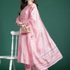 Indyancart IE Floral Embroidered Thread Work Kurta with Trousers & With Dupatta