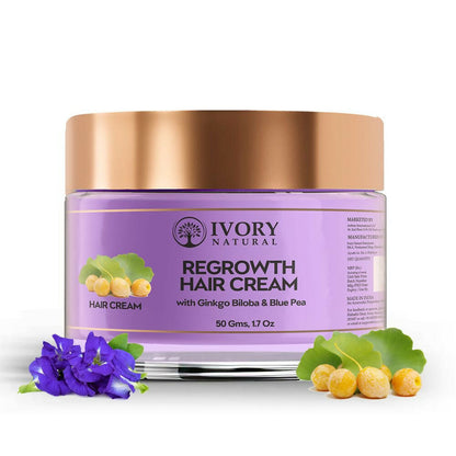Ivory Natural hair mask in a jar, showing creamy ivory-colored hair growth cream for stronger, healthier hair.