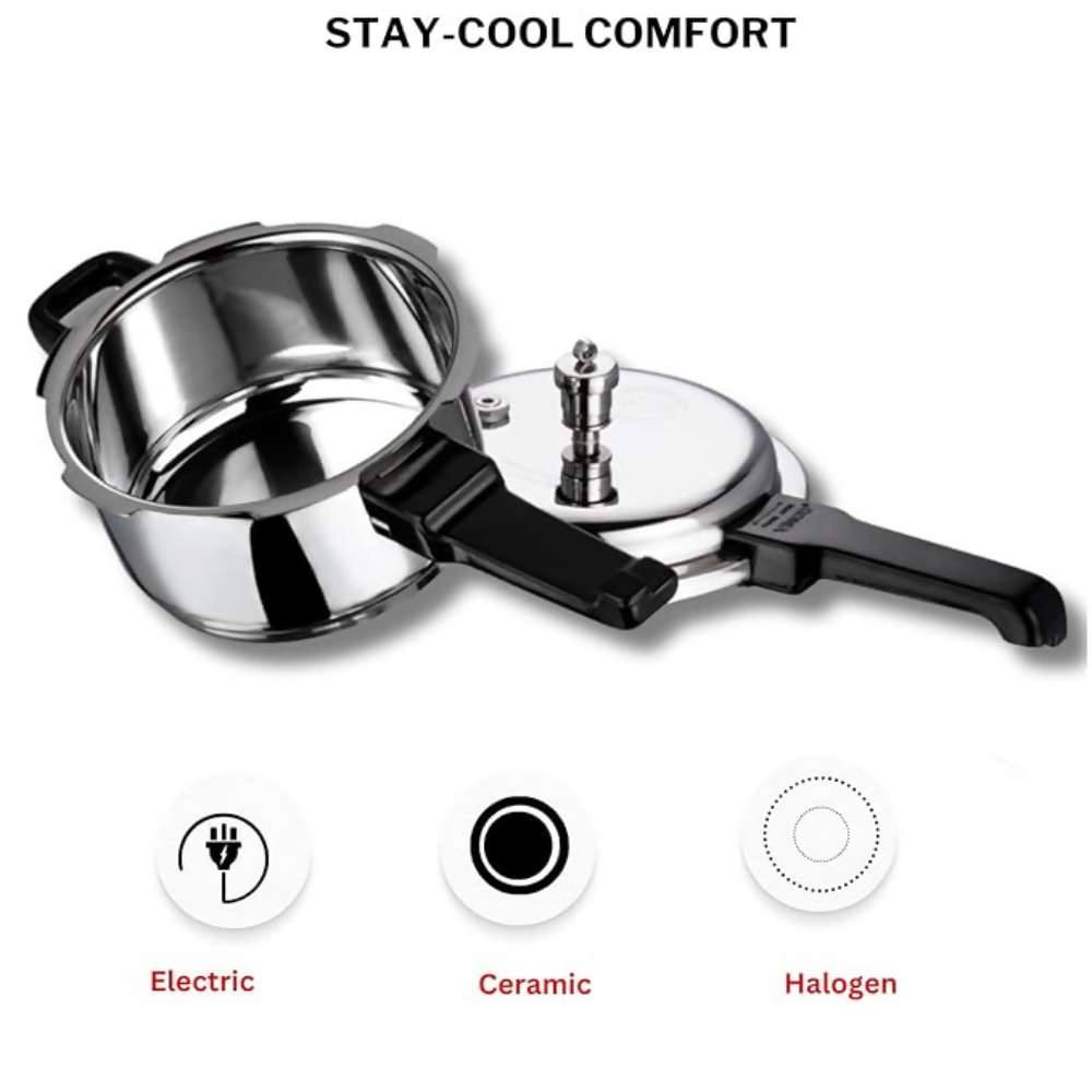 Vinod 18/8 Stainless Steel Outer Lid Pressure Cooker