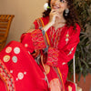 Dhiyona IE Ethnic Motifs Embroidered Thread Work Kurta With Palazzos & Dupatta