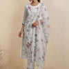 Indyancart IE Women Floral Printed Regular Kurta with Trousers & With Dupatta