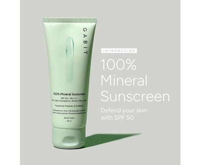 Gabit 100% Mineral Sunscreen SPF 50 PA++++