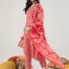 Dhiyona IE Floral Printed Thread Work Straight Kurta with Trousers & Dupatta
