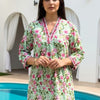 Dhiyona IE Women Floral Printed Cotton Kurta with Trousers