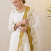 Dhiyona IE Ethnic Motifs Embroidered Sequinned Pure Cotton Kurta With Trousers & Dupatta
