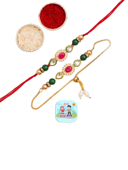 Anouk Set Of 2 Artificial Beaded Thread Rakhis