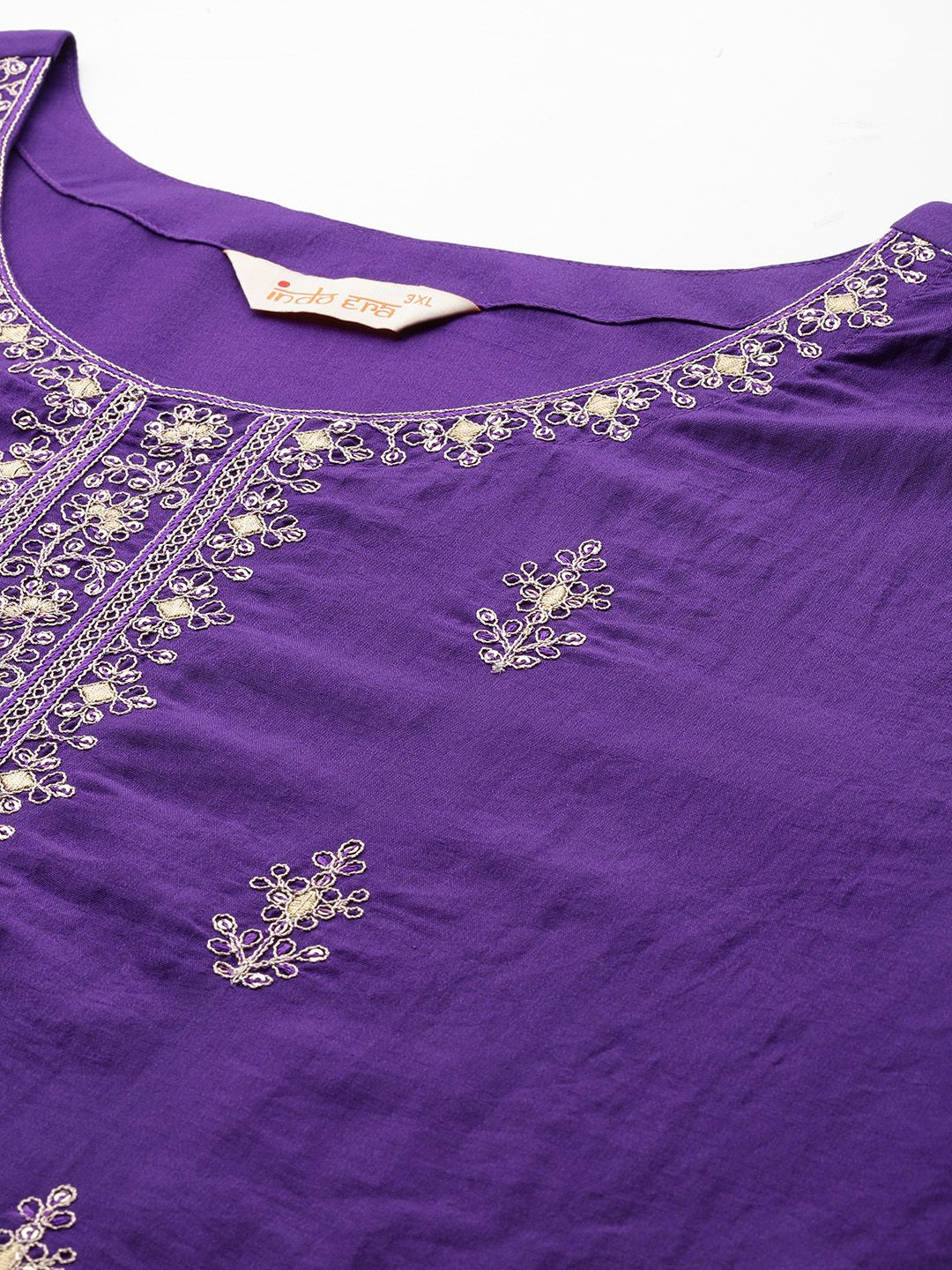 Indyancart Women's Ethnic Motifs Embroidered Kurta with Trousers & Dupatta
