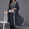 Dhiyona VA Women'sYoke Design Gotta Patti Straight Kurta & Trousers With Dupatta