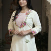 Indyancart IE Women Floral Embroidered Kurta with Trousers