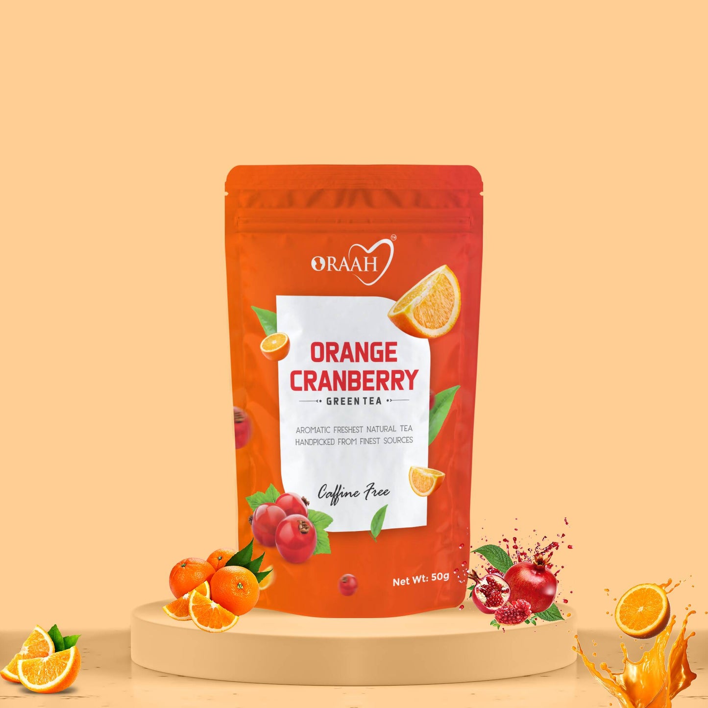 Oraah Cranberry Orange Green Tea