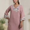 Dhiyona IE Women Floral Embroidered Straight Kurta with Palazzo