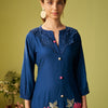 Dhiyona IE Women Floral Embroidered Kurta with Trousers