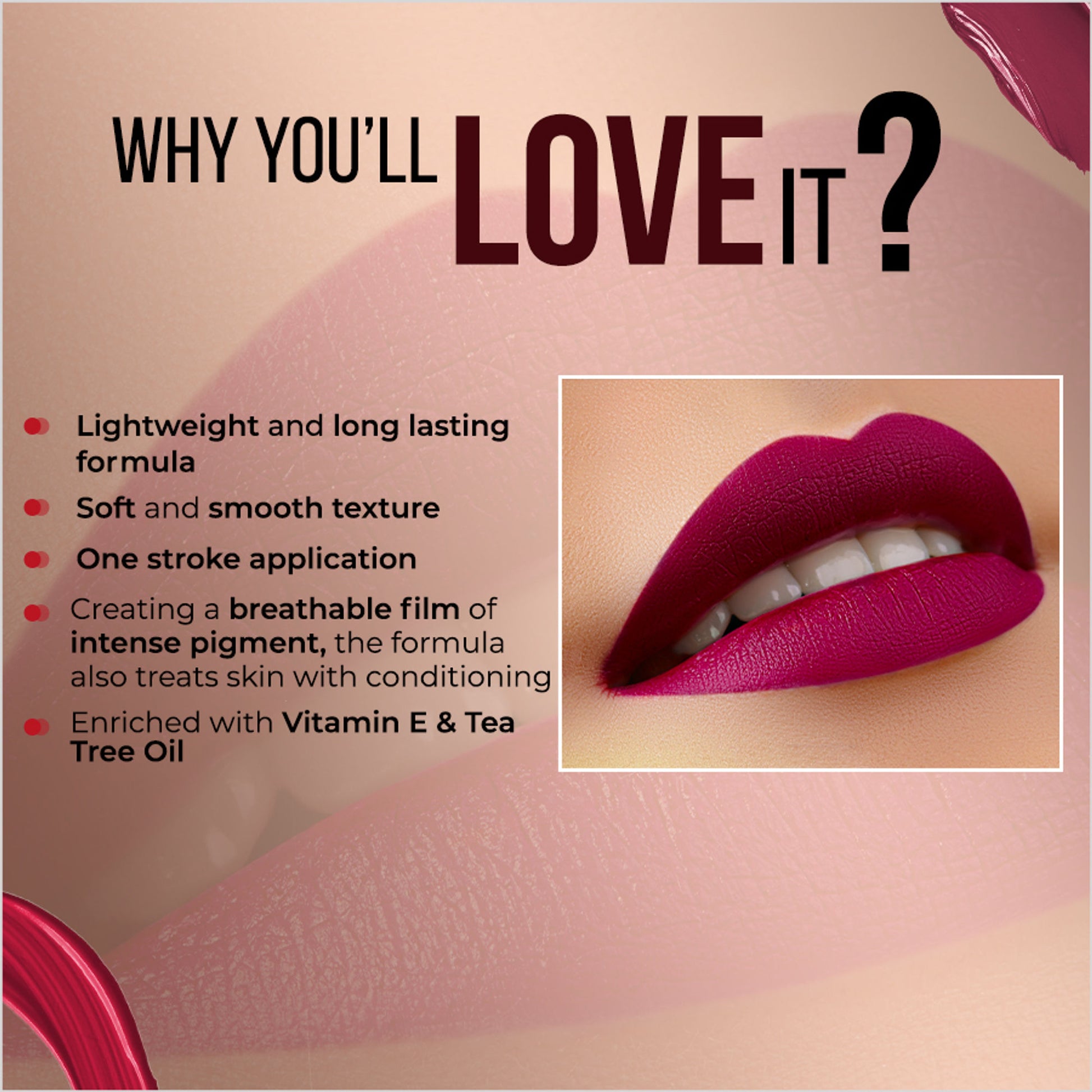 Colorbar Powerkiss Vegan Matte Lipcolor - Wanna Be
