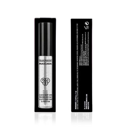 PAC Transparent Mascara - Holds Lashes & Eyebrows All Day Long, Clump-Free & Clear Gel Mascara