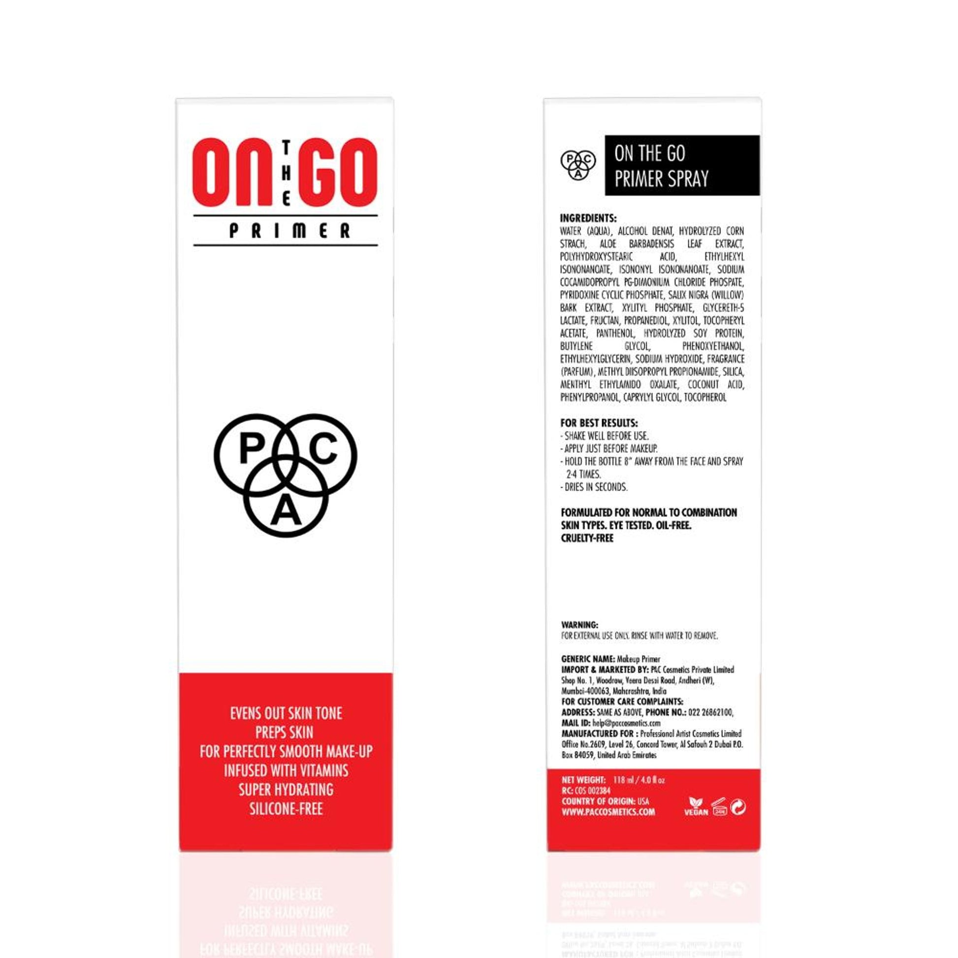 PAC On The Go Primer - Hydrating Prolongs Makeup Wear Matte Finish Waterproof Humidity-proof