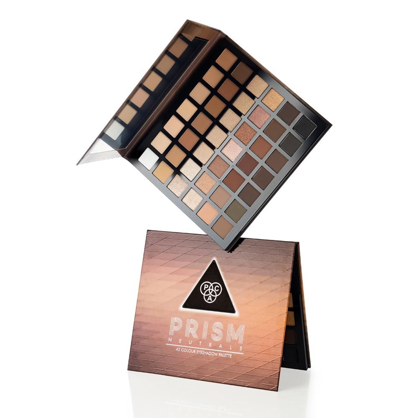 PAC Prism Eyeshadow Palette X42 Neutrals - High Impact Mattes Pearls & Shimmers, Blendable Formula
