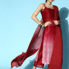 Dhiyona IE Shoulder straps Self Design Kurta with Trousers & Dupatta
