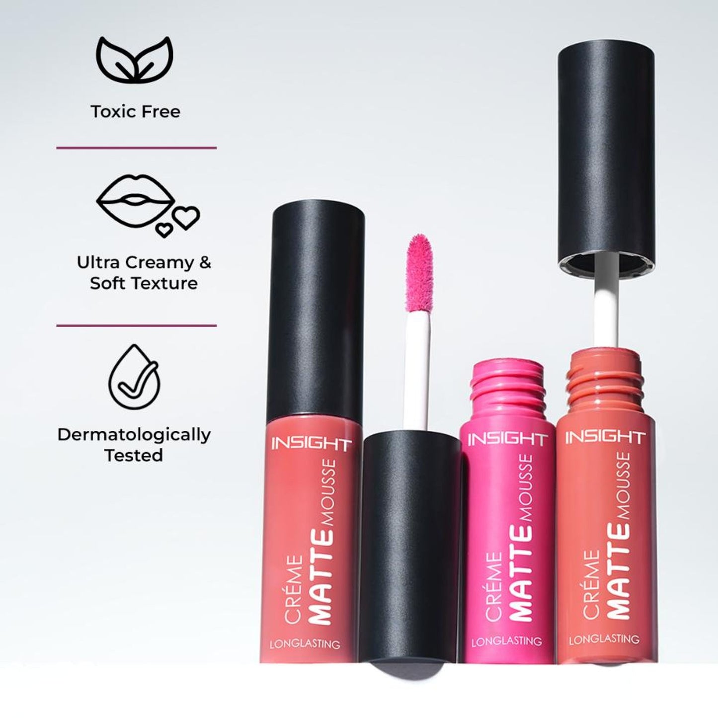 Insight Cosmetics Creme Matte Mousse, 12hr Long Stay & Smudge Proof - Jelly Bean