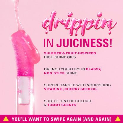 Makeup Revolution Pout Lip Oil - Pink Shimmer