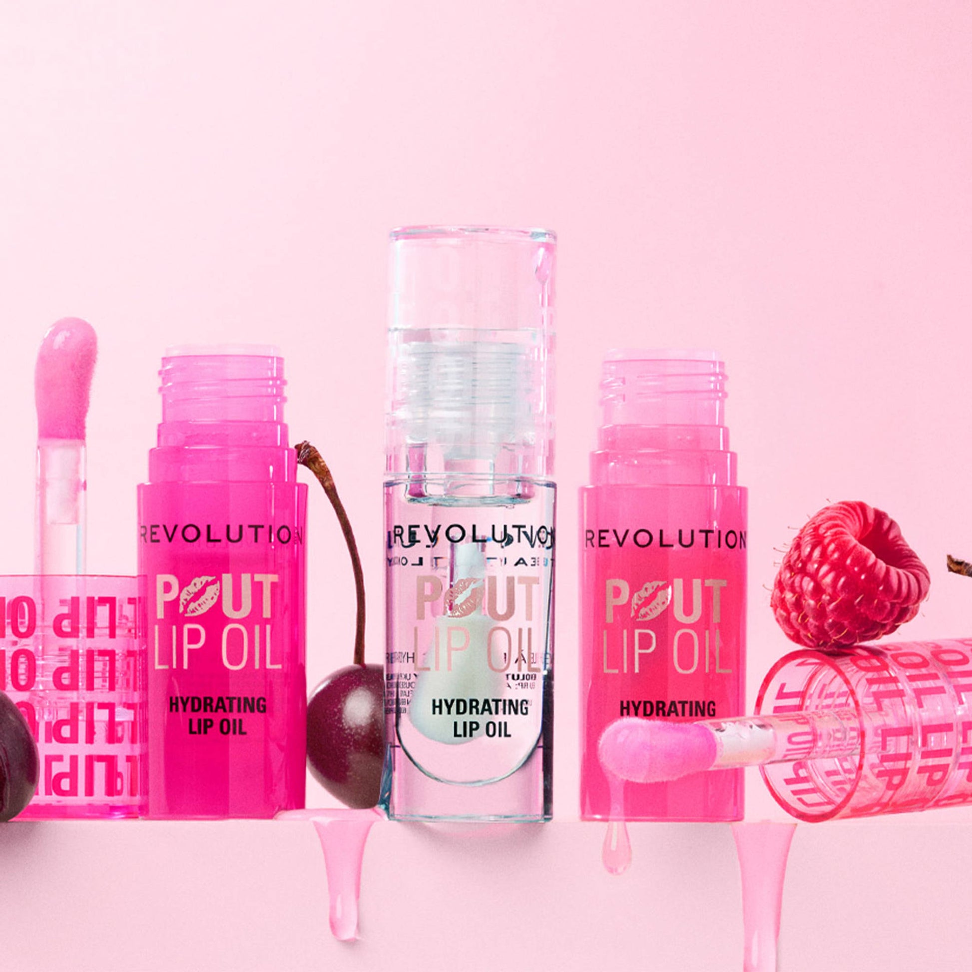 Makeup Revolution Pout Lip Oil - Raspberry Pink
