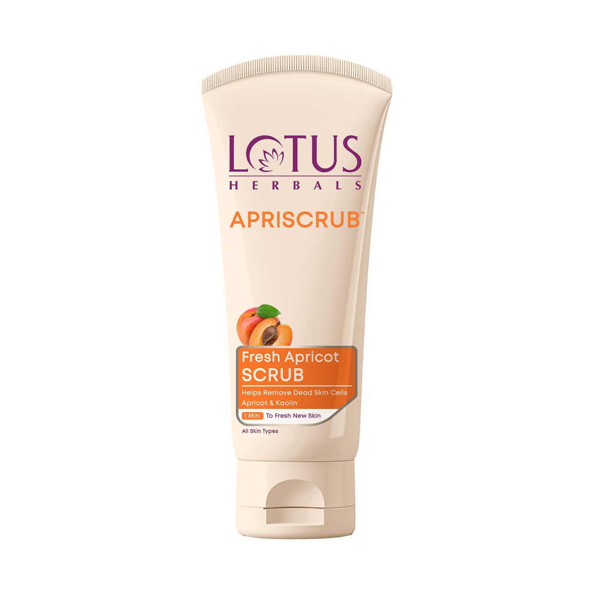 Lotus Herbals Apriscrub Fresh Apricot Face Scrub Natural Exfoliating & Chemical Free, All Skin Types