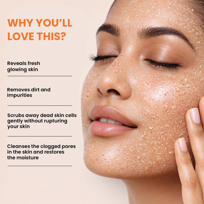 Lotus Herbals Apriscrub Fresh Apricot Face Scrub Natural Exfoliating & Chemical Free, All Skin Types